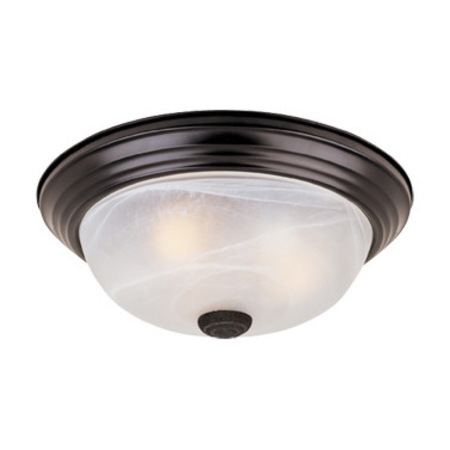 DESIGNERS FOUNTAIN Oil Rubbed Bronze 3 Light 15.25in. Flush Mount with Alabaster Glass 1257L-ORB-AL